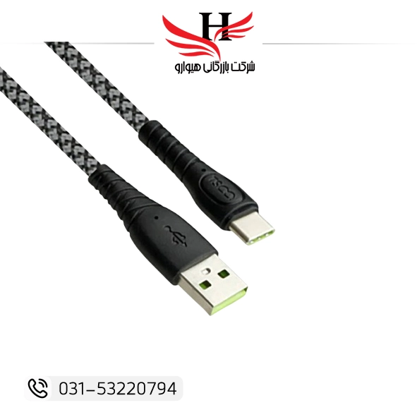 کابل شارژ تایپ سی تسکو مدل TSCO‑TCC206 با کیفیت ساخت بالا و شارژ پایدار، مناسب انواع گوشی و دستگاه‌های Type‑C | فروش و پخش عمده کابل تسکو توسط هیوارو، نمایندگی شهرضا، اصفهان و تهران